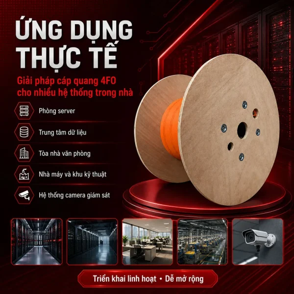 Cáp quang Alantek Singlemode 4FO Indoor 306-773004-Y000