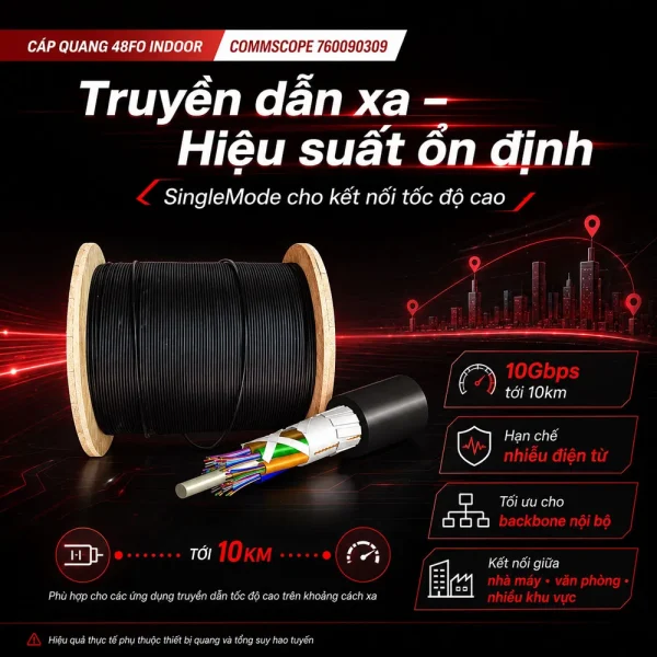 Cáp quang 48FO Indoor SingleMode CommScope 760090309