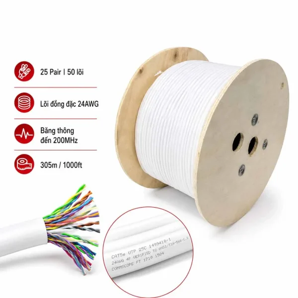 Cáp mạng 25 đôi Cat5e UTP COMMSCOPE 1499418-1