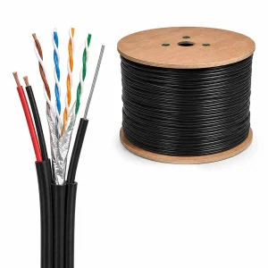 Cáp mạng HDPRO Cat5e FTP + 2C OUTDOOR