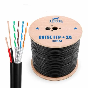 Cáp mạng kèm nguồn HDPRO Cat5e FTP CCAH lõi hợp kim trong nhà