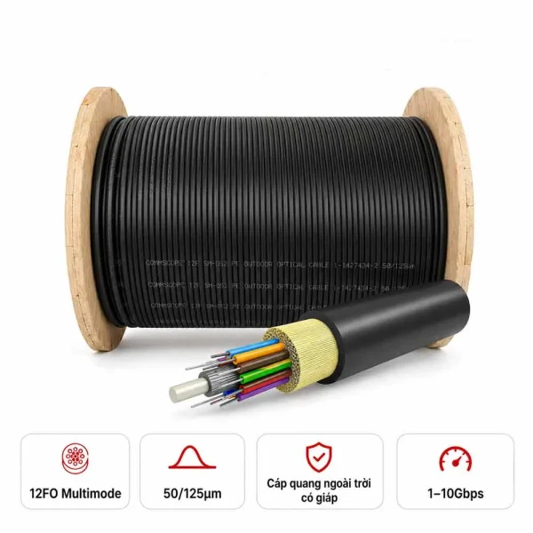 Cáp quang 12FO MultiMode 50/125µm Commscope outdoor 1-1427434-2