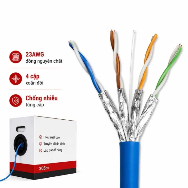 Dây cáp mạng Cat6A U/FTP PANDUIT PUFP6X04WH-UG