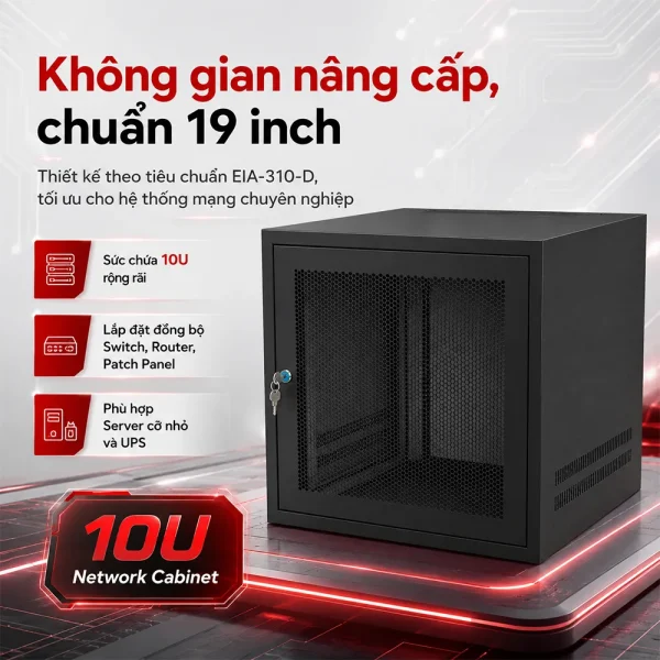 tủ rack 10u chuẩn 19 inch