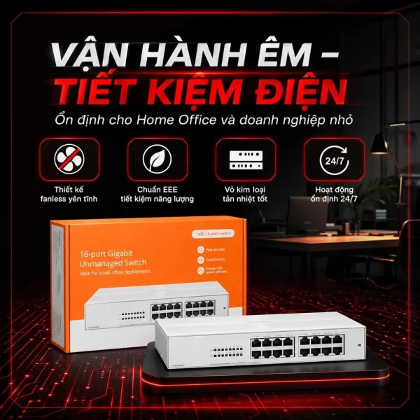 Thiết bị chuyển mạch Aruba Instant On 1430 16G – R8R47A