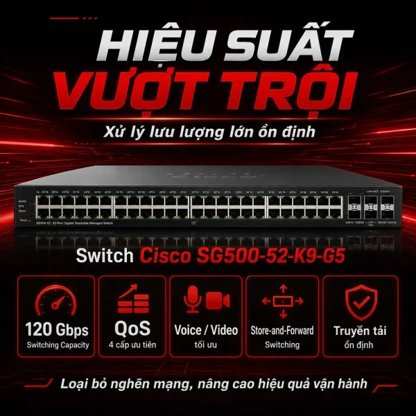 Switch Cisco SG500-52-K9-G5 48Port 10/100/1000Mbps