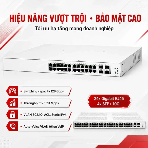 Thiết bị chuyển mạch Aruba Instant On 1930 24G – JL683B