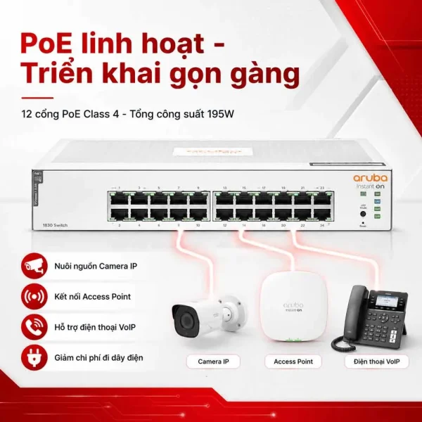 Thiết bị chuyển mạch Aruba Instant On 1830 8G – JL811A