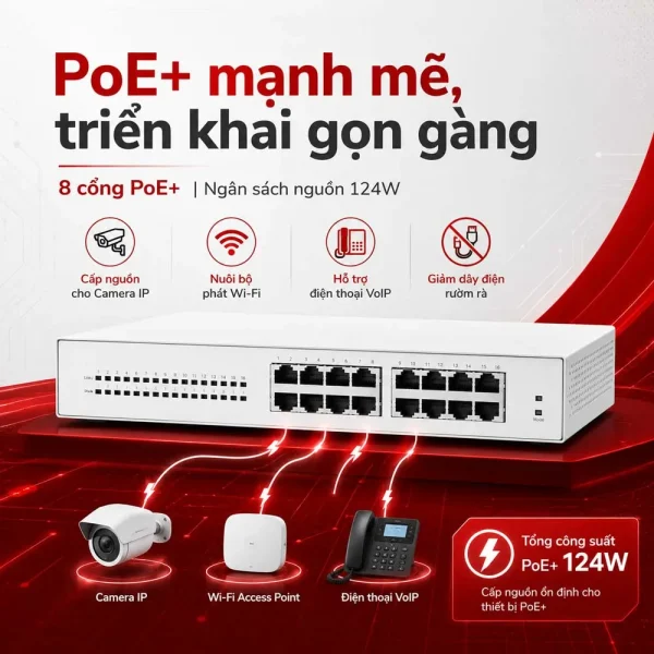 Thiết bị chuyển mạch Aruba Instant On 1930 8G – JL681A