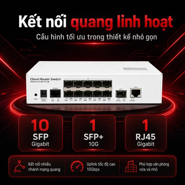 Switch chia mạng Mikrotik CRS212-1G-10S-1S+IN
