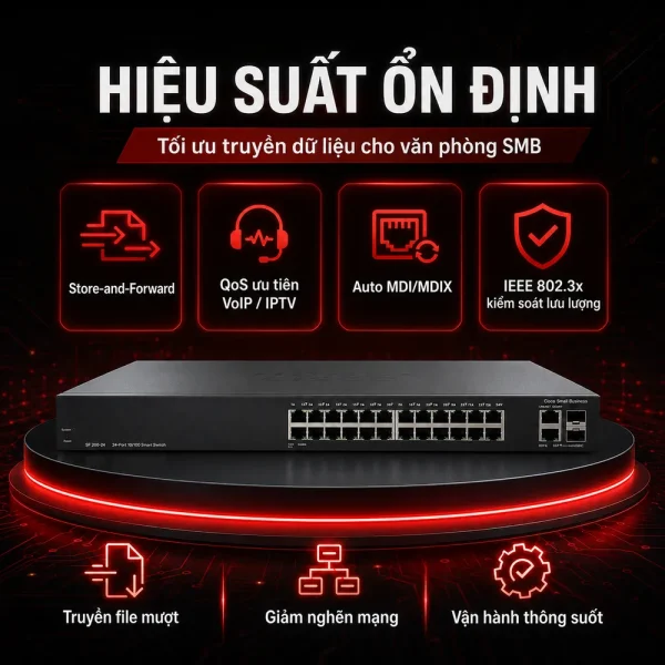 Switch chia mạng Cisco 24port 10/100Mbps SF200-24