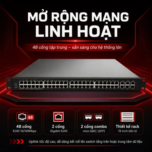 Switch chia mạng Cisco 48-port 10/100Mbps SF300-48
