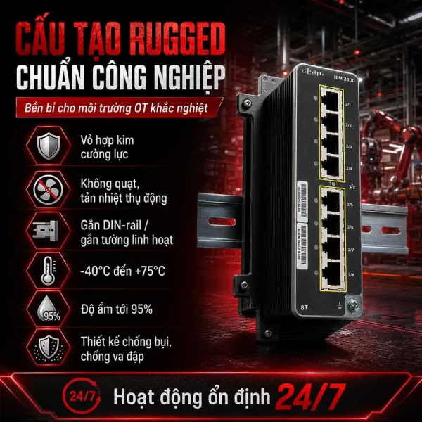 Switch công nghiệp Cisco IEM-3300-8T=