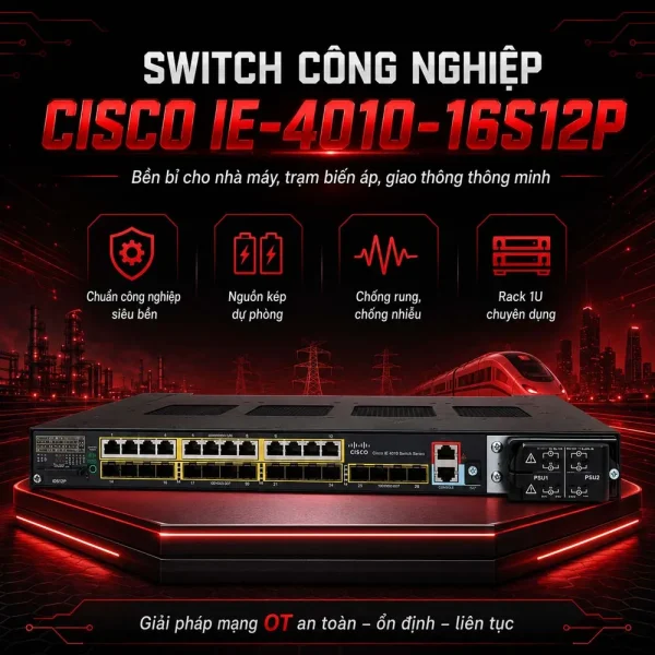 Switch công nghiệp Cisco IE-4010-16S12P