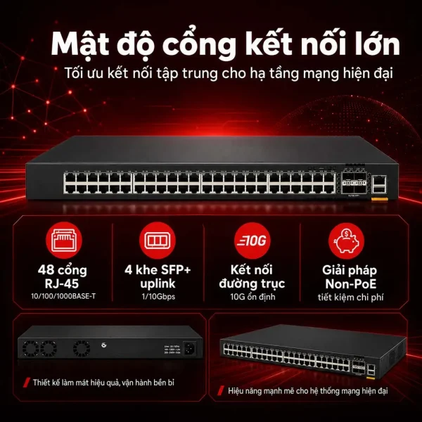 Switch Aruba HPE JL726A 6200F 48G 4SFP+