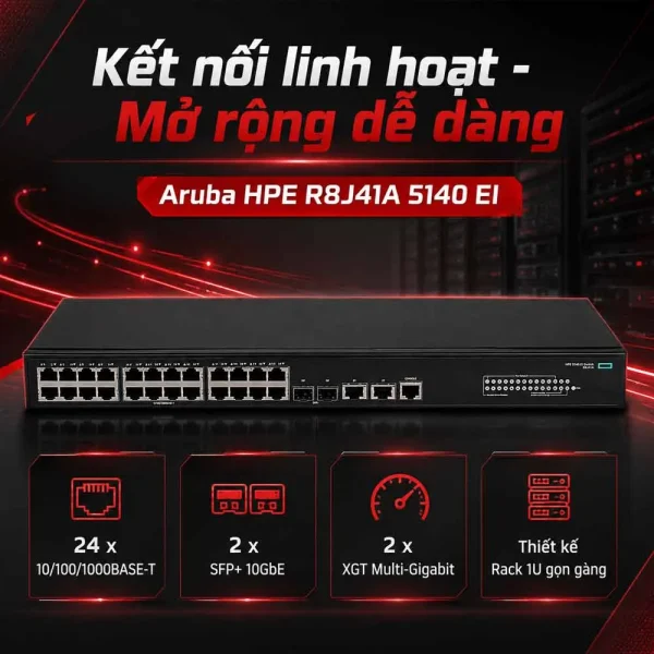 Switch Aruba HPE R8J41A 5140 24G 2SFP+ 2XGT EI