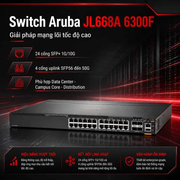 Switch Aruba JL668A 6300F 24G 4SFP56