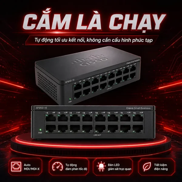 Switch chia mạng Cisco 16port 10/100Mbps SF95D-16