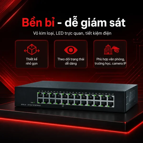 Switch chia mạng Cisco 24port 10/100Mbps – SF95-24