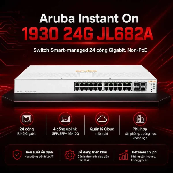 Thiết bị chuyển mạch Aruba Instant On 1930 24G – JL682A