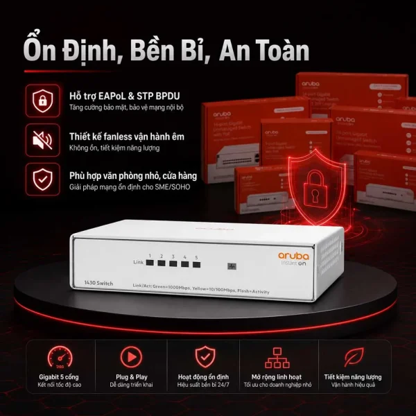 Thiết bị chuyển mạch Aruba Instant On 1430 5G – R8R44A