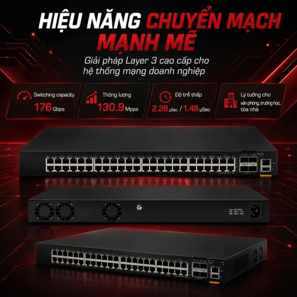 Switch Aruba HPE JL726A 6200F 48G 4SFP+