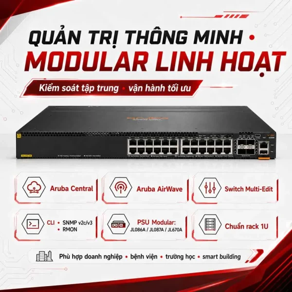 Switch Aruba JL662A 6300M ​​24G CL4 PoE 4SFP56