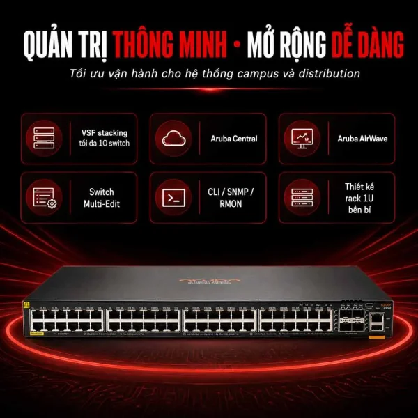 Switch Aruba JL667A 6300F 48G 4SFP56