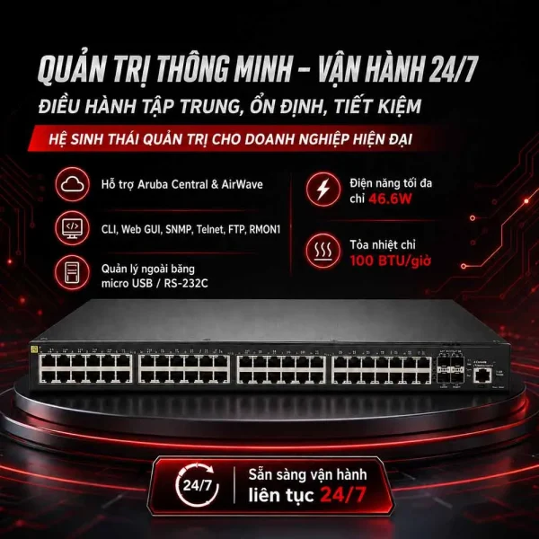 Switch Aruba JL260A 2930F 48G 4SFP