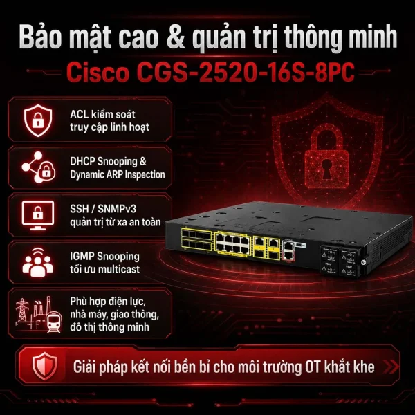Switch công nghiệp Cisco CGS-2520-16S-8PC