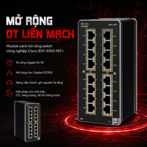 Switch công nghiệp Cisco IEM-3300-16T=