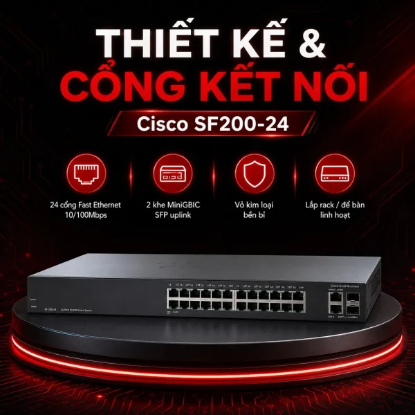 Switch chia mạng Cisco 24port 10/100Mbps SF200-24