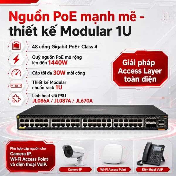 Switch Aruba JL661A 6300M 48G CL4 PoE 4SFP56