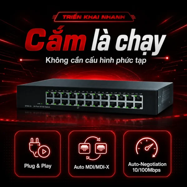 Switch chia mạng Cisco 24port 10/100Mbps – SF95-24