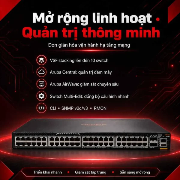 Switch Aruba JL663A 6300M 48G 4SFP56
