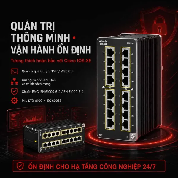 Switch công nghiệp Cisco IEM-3300-16T=