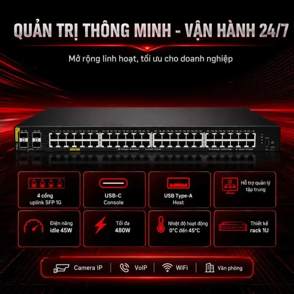 Switch Aruba R8N85A 6000 48G CL4 PoE 4SFP 370W