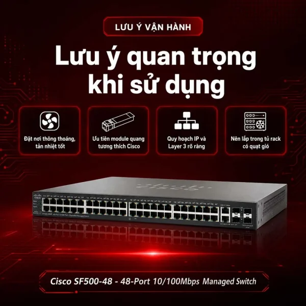 Switch chia mạng Cisco SF500-48 48Port 10/100Mbps