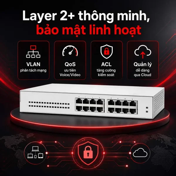 Thiết bị chuyển mạch Aruba Instant On 1930 8G – JL681A