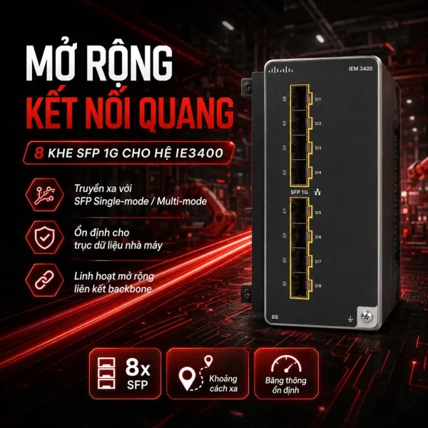 Module card mở rộng switch công nghiệp Cisco IEM-3400-8S=