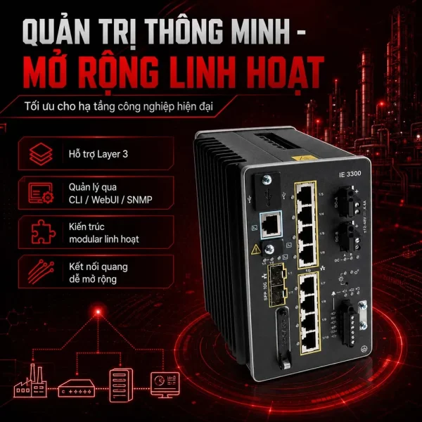 Switch công nghiệp Cisco IE-3300-8T2S-A