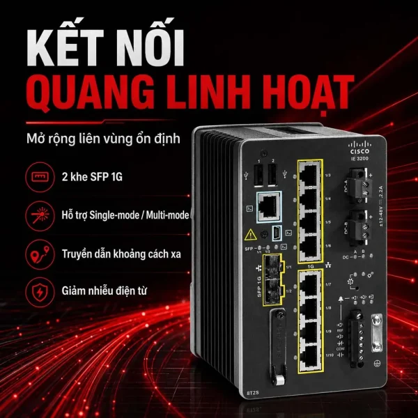 Switch công nghiệp Cisco IE-3300-8T2S-E