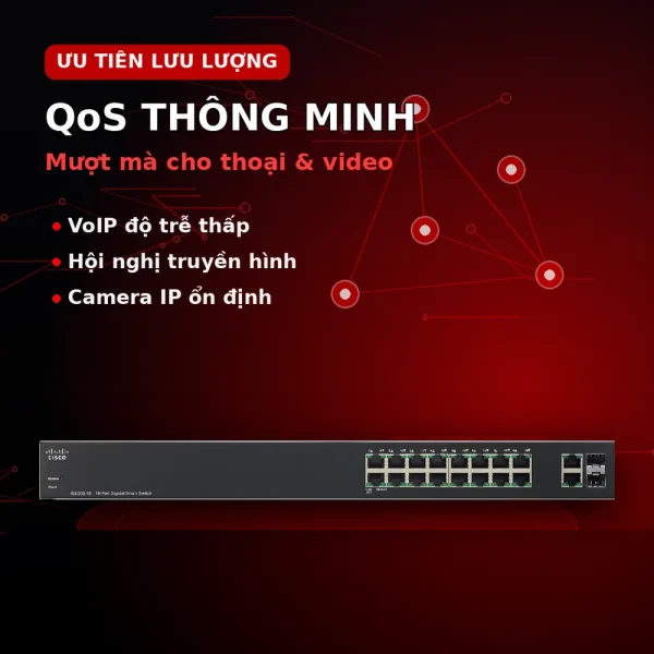 Switch chia mạng Cisco 18Port 10/100/1000Mbps SG200-18