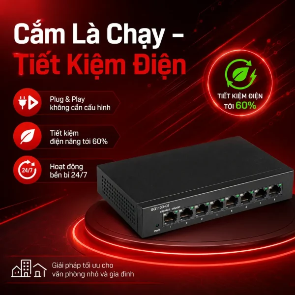 Switch chia mạng Cisco 8port 10/100/1000Mbps SG95D-08