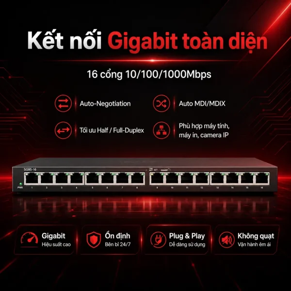Switch chia mạng Cisco 16port 10/100/1000Mbps SG95-16