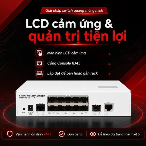 Switch chia mạng Mikrotik CRS212-1G-10S-1S+IN