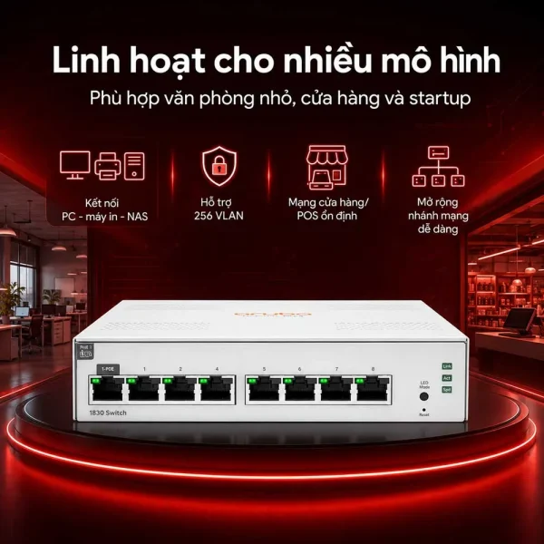 Thiết bị chuyển mạch Aruba Instant On 1830 8G – JL810A