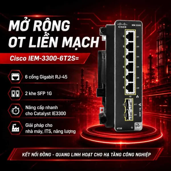 Switch công nghiệp Cisco IEM-3300-6T2S=