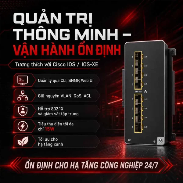 Switch công nghiệp Cisco IEM-3300-8S