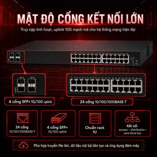 Switch Aruba HPE JL678A Networking CX 6100 24G 4SFP+